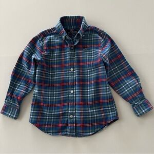 Vineyard Vines 4T Toddler Boy Whale Blue Plaid Flannel Shirt